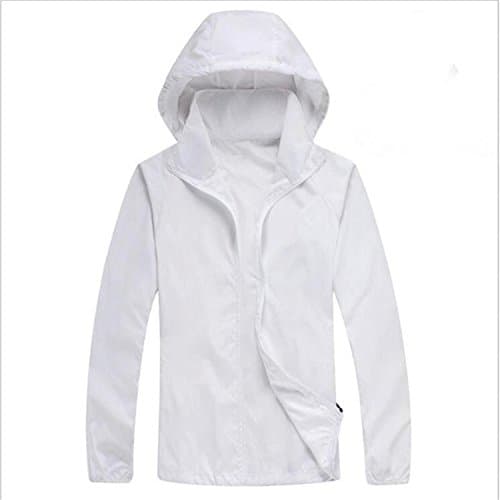 Tammy Lynch Jackets Ultra-Thin Zipper Men Windproof Solid Casual Loose Solid Coats Small Rain With White XXL
