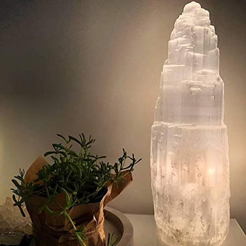 Selenite lamp Tower 35 cm