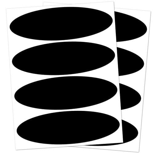 B REFLECTIVE Éco OVAL, (2 Pack) 4 retro reflective stickers kit, Night high visibility safety, Adhesive for Motorbike Helmet/Scooter/Bike/Stroller/Buggy/Toys, 8,5 x 2,7 cm, Black