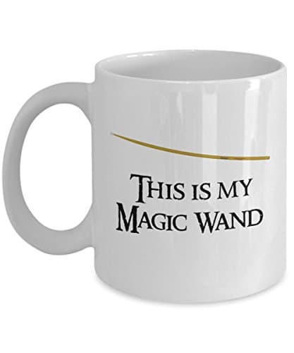 Drumstick Mug - This Is My Magic Wand - Gift for Drummers - Drum Sticks - 11 oz white coffee tea cup