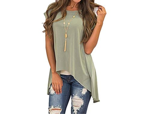 Colorful Summer Asymmetrical Women Back Open Spring Summer Solid O Neck Femme,Small,Green