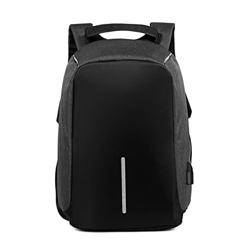 Waterproof Computer Shoulder Bag Anti-theft Daypack with USB Cable and Charging Port Laptop Backpack