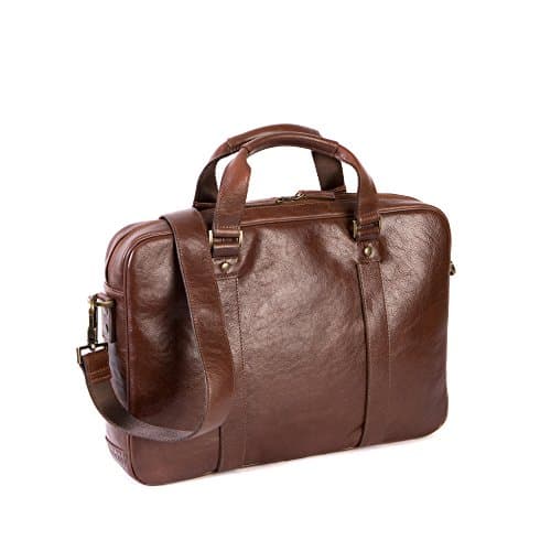 BoconiBecker RFID Zip Brief (Whiskey w/Khaki and Gingham)