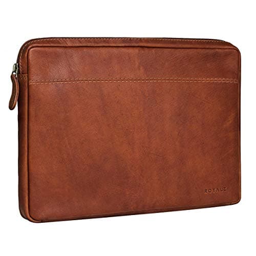 ROYALZ 13.5 Inches Leather Folio Case for Microsoft Surface Laptop Bag Leather Folio Case Cover Leather Phone Case Sleeve Retro Leather