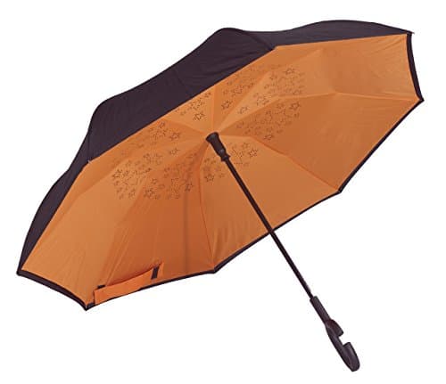 AZK Inverted Double Layer Windproof Reverse Folding Umbrella