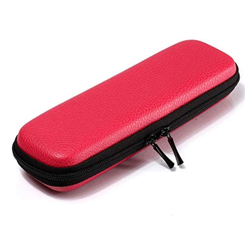Protective Case - PU Leather Carrying Bag - Storage Case Cover - for Apple Pencil Phone Surface Screen Pen USB Cables(Rose Red)