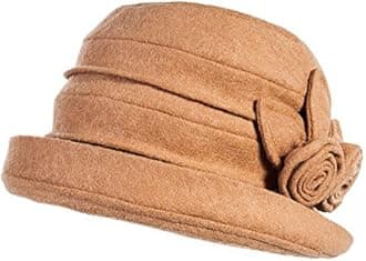 ComhatsWinter Cloche Bucket Hat for Women Wool Elegant Dress 1920s Vintage Fedora