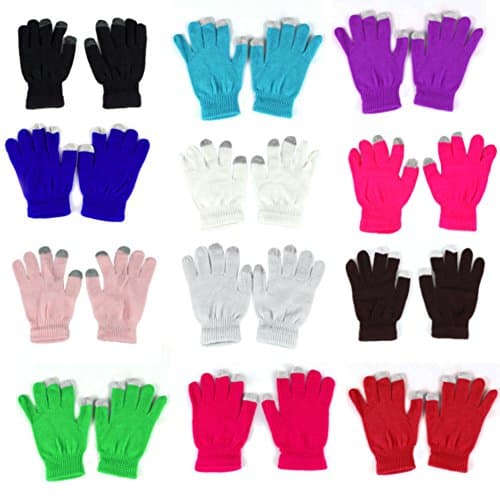 The Elixir Tech Smartphone Touch Screen Gloves Stretch One Size Winter Texting Touchscreen Gloves iPhone Galaxy Gloves, Violet