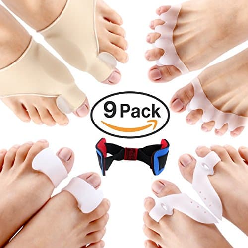 Bunion Corrector Bunion Relief Protector Kit，Tailors Bunion , Big Toe Joint ,Hammer Toe,Toe Separators Spacers Straighteners splint Aid surgery treatment (whilte)