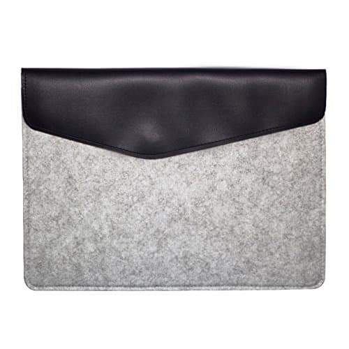 Felt sleeve Case Protector Bag for 12-13.3 Inch MacBook Air/ Retina Macbook Pro/ iPad Pro Cover Ultrabook Netbook Carrying- Gray Color (13.3inch)