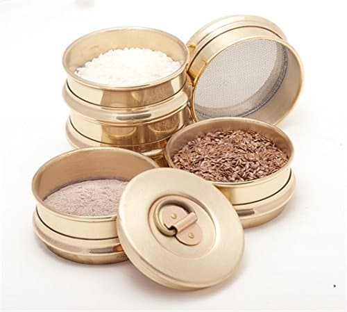 3" Diameter Brass Frame Sieves with Stainless Steel Mesh