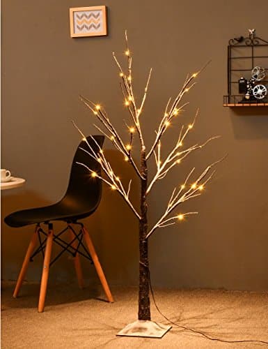 Bolylight LED Snow Tree 4FT 48 LED Artificial Decorations for Christmas/Home/Bedroom/Office/Party/Wedding/Festival Indoor and Outdoor Warm White