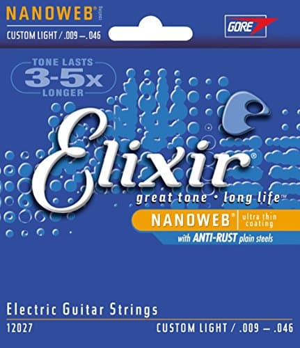 Elixir Strings 12027 Nanoweb Custom Light Electric Guitar Strings