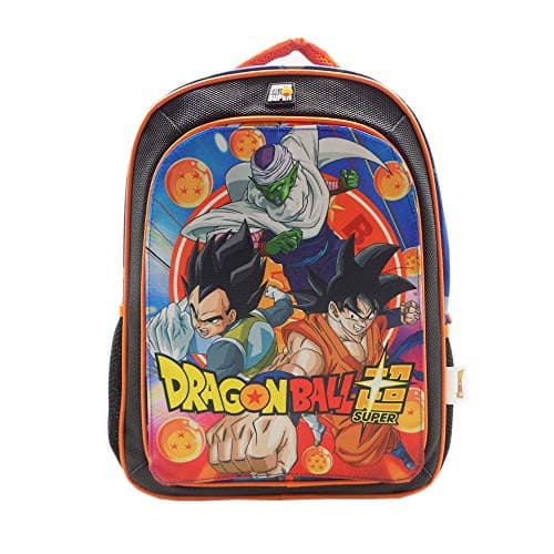 Dragon Ball Super 16" Story style backpack with 3 interchangeable designs. (Orange)