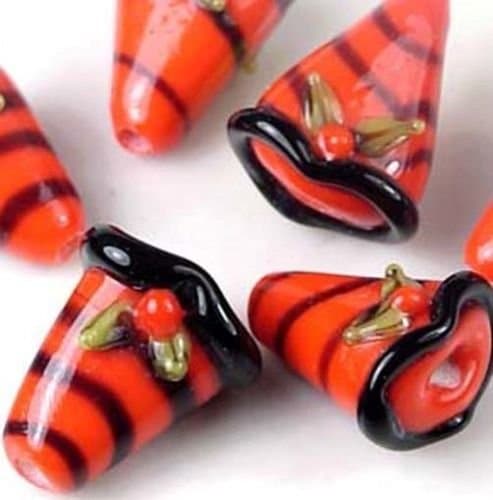 Lampwork Handmade Glass Halloween Corn Beads (6)