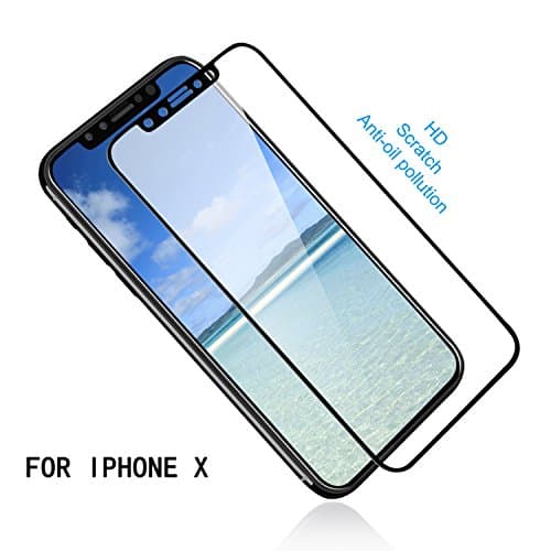 IPhone X Screen Protector Toptrade IPhone X 5D Curved Anti-Bubble Ultra HD Tempered Glass Case friendly Screen Protector for IPhone X (Black)