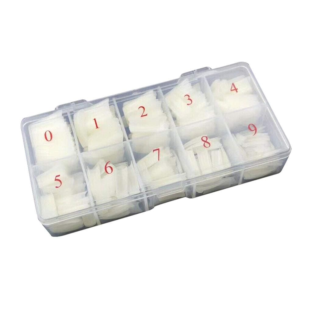 Ktyssp 500pcs Artificial Nails False Half Nail Art Tips Acrylic UV Gel Clear (C)