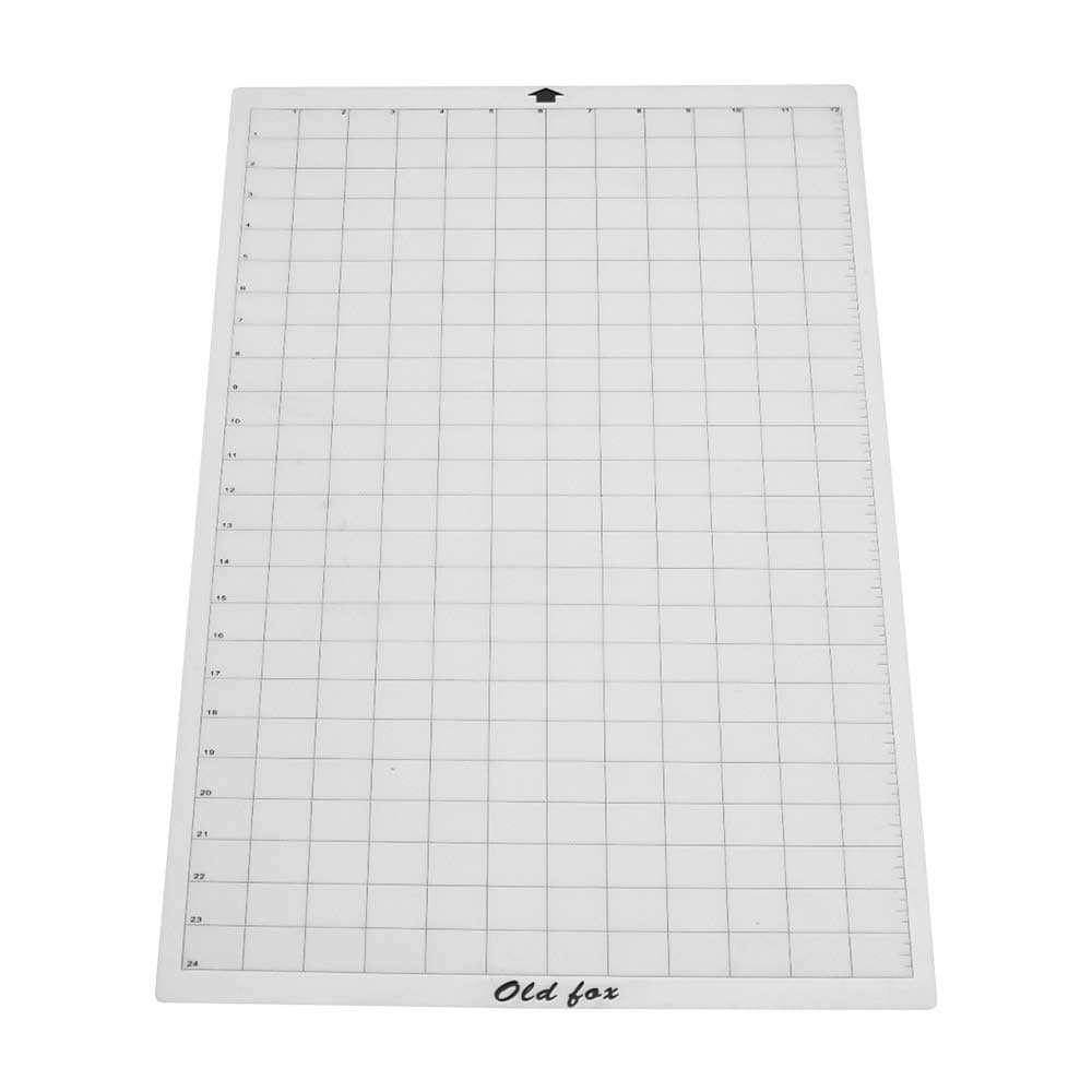 Aibecy Old Fox Replacement Cutting Mat Transparent Adhesive Mat with Measuring Grid 12 24 Inch StandardGrip Cutting for Silhouette Cameo Cricut Explore Plotter Machine, 1pcs