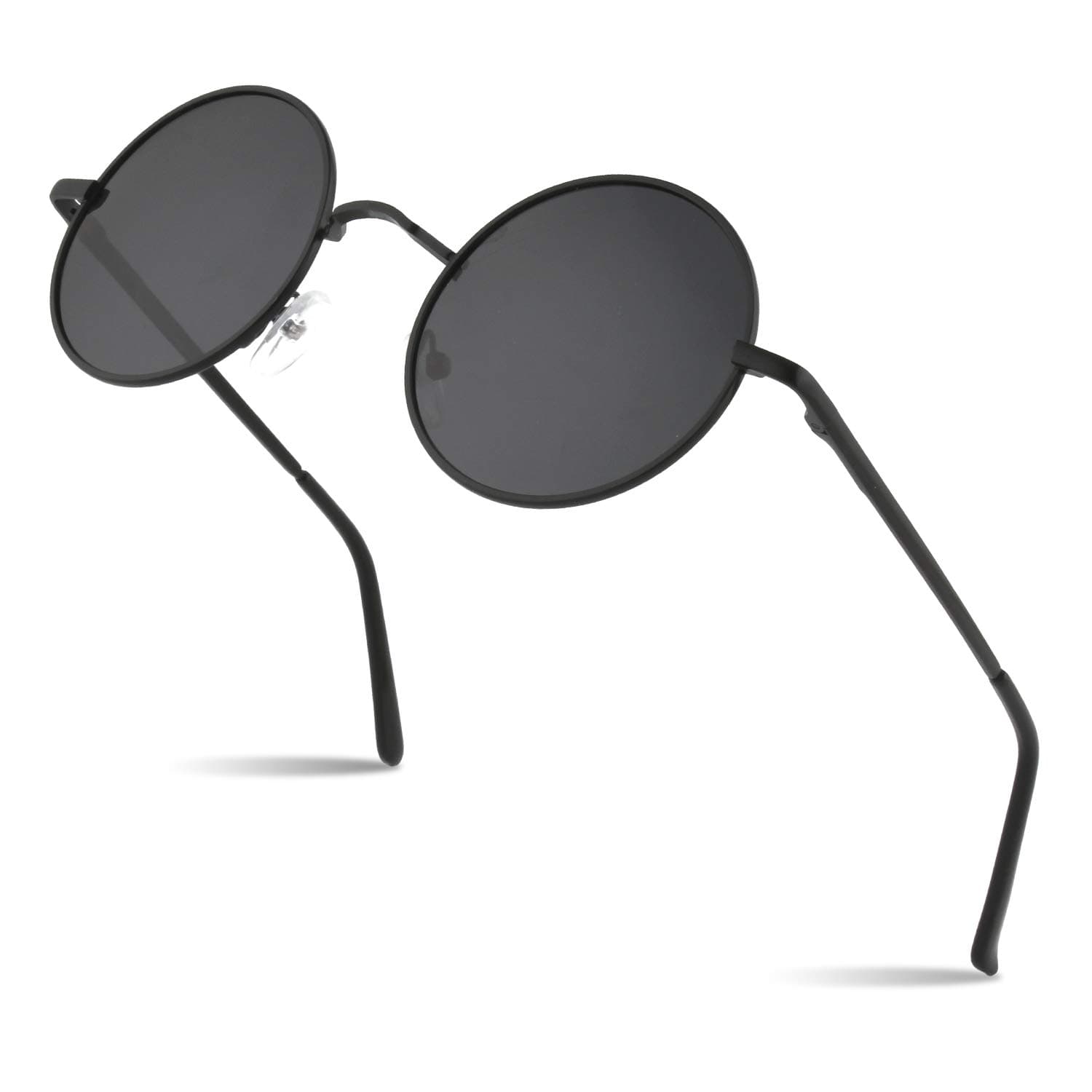 Retro Round Polarized Steampunk Sunglasses Side Shield Goggles Gothic S92-ADVANCED POLARIZED