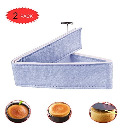 Bake Even Cake Strip by MSART for Home Baking is Flexible and Reusable and Fits Cake Pan, Bakeware, Bread Pan, Spring Form Pan, etc. Dimensions 37 4/5" Long X 1 4/5" Wide. 2 Pin and 2 Strip