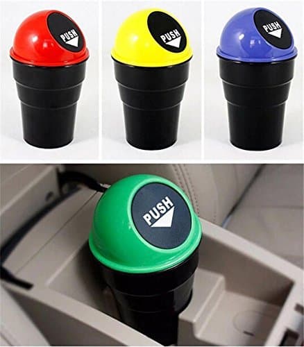 Neyssa Car Mini Trash Rubbish Can Garbage Bin Dust Dustbin Box Case Assorted Colors - 1 Piece