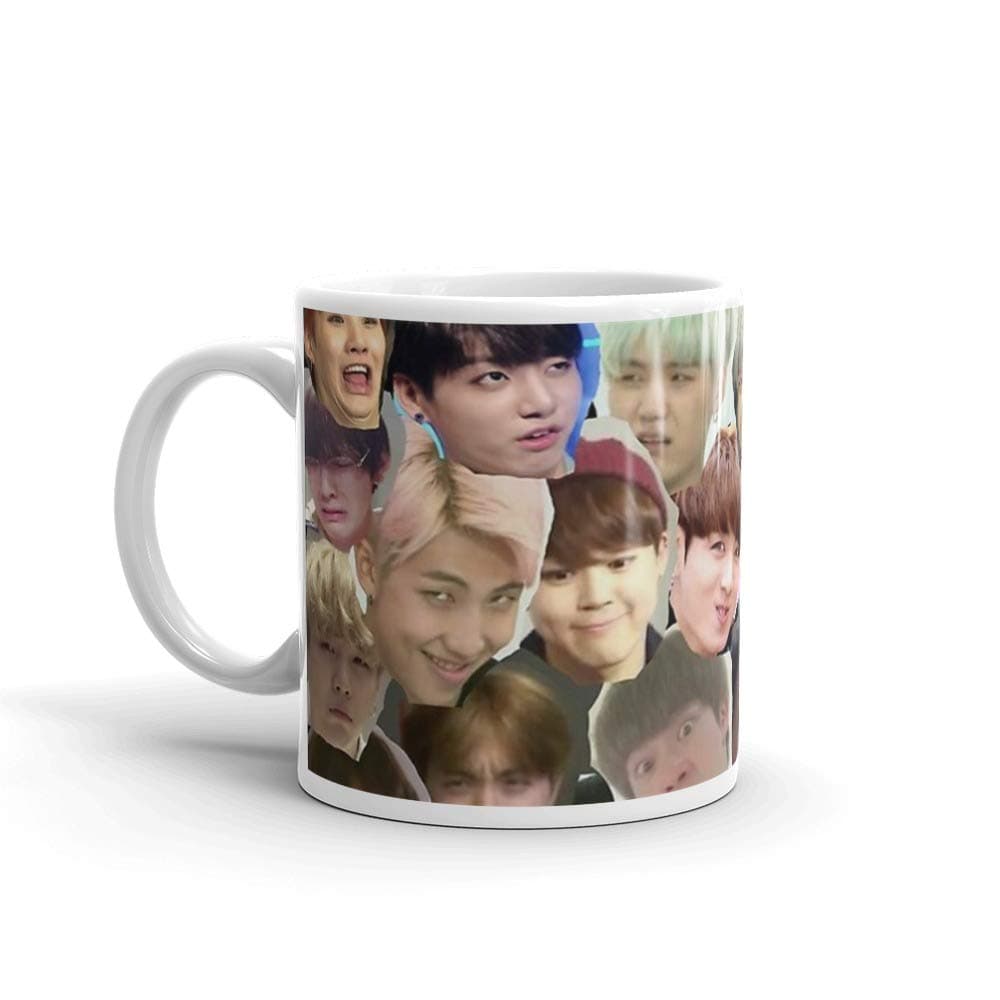 Tyna Ho BTS - MEME FACE COLLAGE Suitable For Hot And Cold Drinks 11 Oz