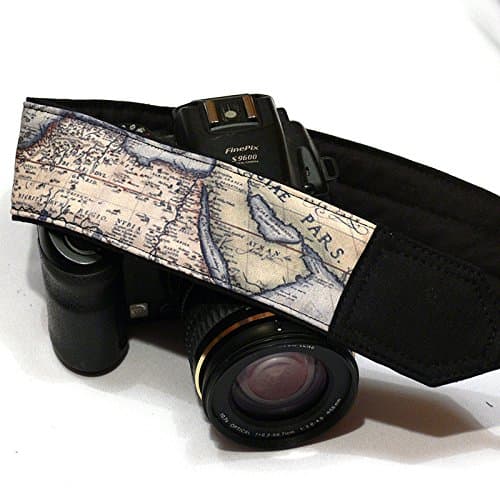 Vintage Map Camera Strap. Holy Land Camera Strap. Nikon Canon Camera Strap. SLR, DSLR Camera Strap. Gift For Photographer; 006