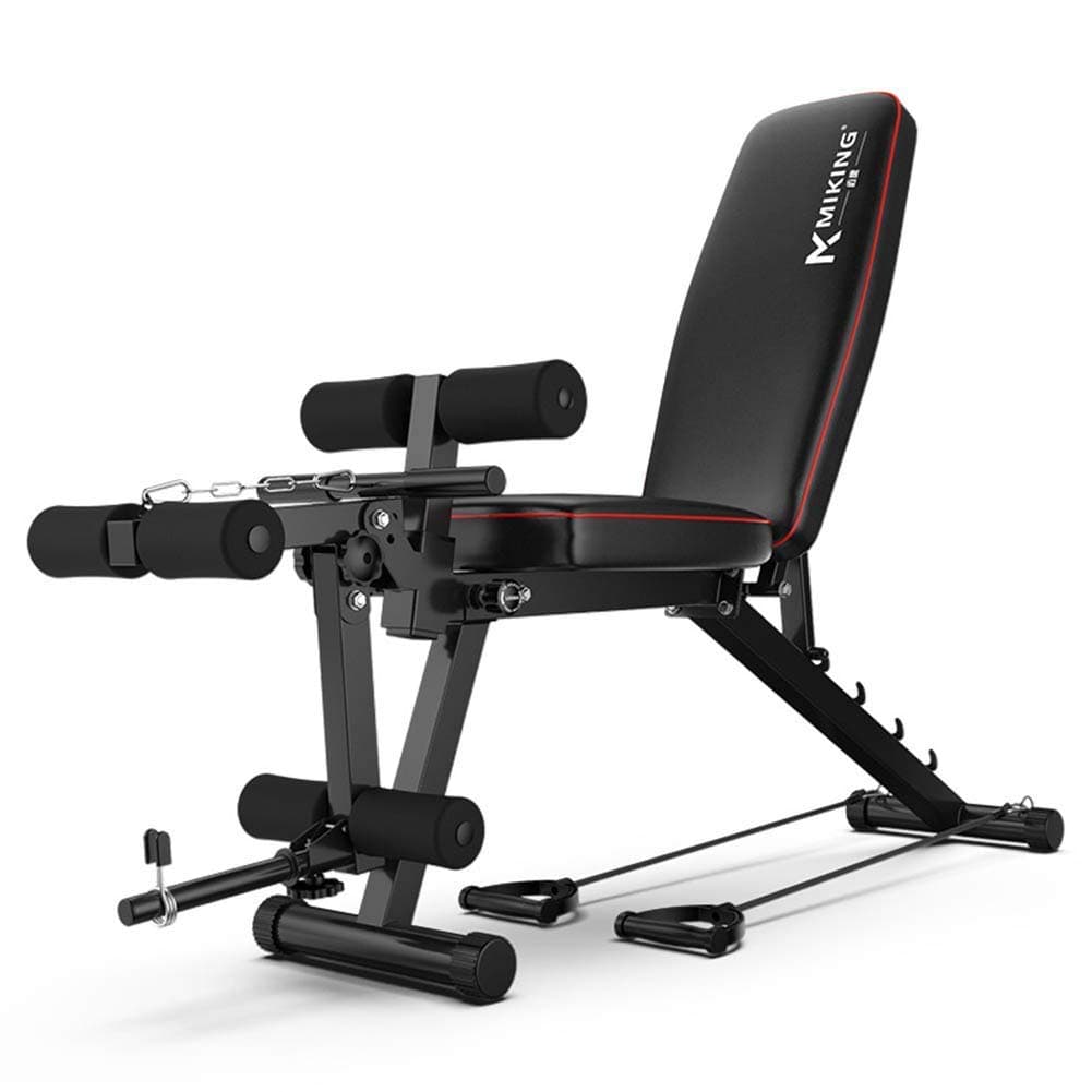 JLDN Weight Bench Utility Adjustable, Workout Benchs Foldable Bench Press Incline Gym Bench Weightlifting and Strength Training for Home Gym,Black