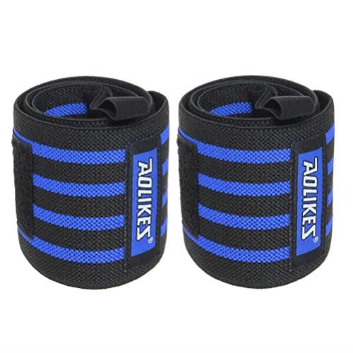 ilooper 22" Wrist Wraps Braces Support Belt Straps Protector with Thumb Loops for Weightlifting,Crossfit,Workout,Gym ,Bodybuliding,1 Pair Blue