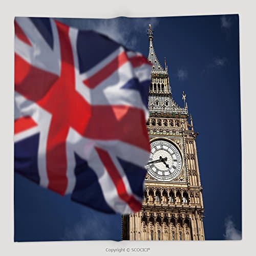 Custom British Union Jack Flag And Big Ben Clock Tower At City Of Westminster In The Background Uk Votes To Leave The Eu_114431572 Soft Fleece Throw Blanket