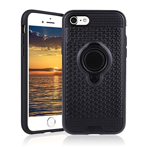 iPhone 8 Case, iPhone 7 Holder Case Magnetic iPhone 8 Car Holder Case YouVogue Rugged Armor Case with Ring Hold Car Mount Case for iPhone 8/iPhone 7 4.7 inch