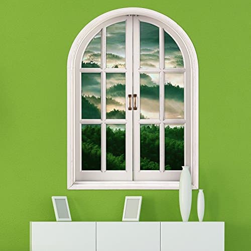 Mountains 3D Artificial Window View PAG Remote Mountains Room Wall Stickers Home Wall Decor Gift