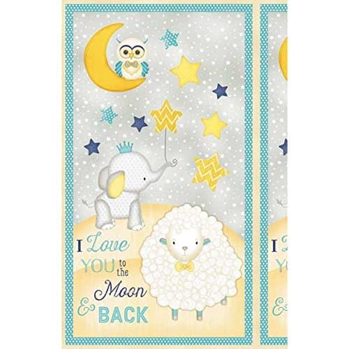To the Moon and Back~Panel 24" x 44"~ by Wilmington Prints~ Cotton Fabric for Sewing and Quilting