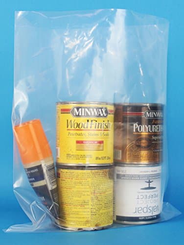 18" x 24" 4-Mil Clear Poly Bag for Packaging and Storage, 18" Flat Opening, Heavy Duty LDPE, 50-Pack