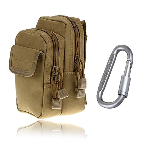 ZJtech Tactical Molle Pouch Water-resistant Compact EDC Pouch for iPhone 7 Plus 6S (ACU)