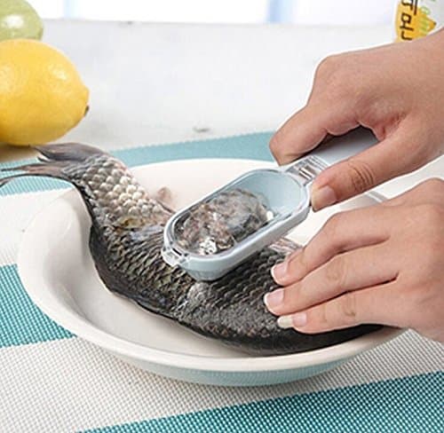 Sunglow Kitchen Helper Practical Fish Scale Scraper Kitchen Supplies Cooking Tools fishing peeler Light yellow 1