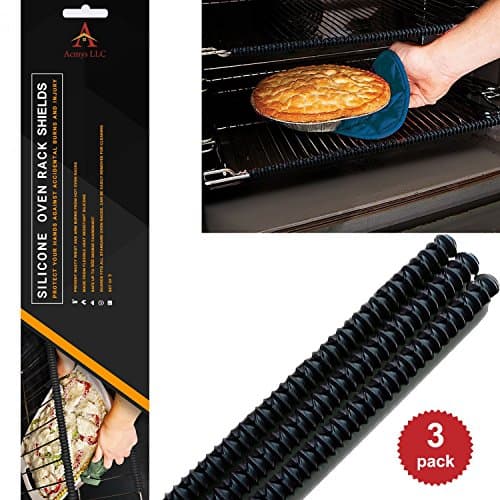 Acmys - 3 Pack Silicone Oven Rack Shields, Premium Quality, Prevent Nasty Burns and Scars when Baking and Broiling, Protection and Heat Resistant, 14 inch