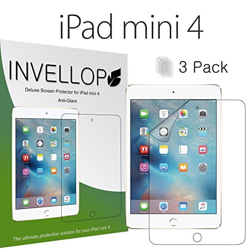 iPad mini 4 screen protector, INVELLOP iPad mini 4 Anti-Glare &amp; Anti-Fingerprint (Matte) 3-pack Screen Protectors