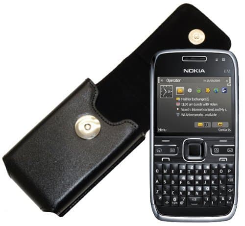 Vertical Pouch for/Nokia E72/Leather Case Vertical Leather Pocket On The Backside with A Strap Budgetary Case Phone Case