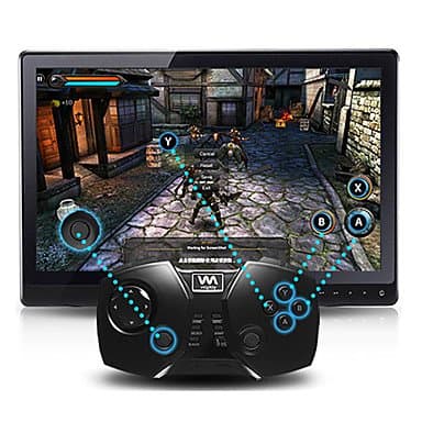 WP Viaplay Mobile Bluetooth Gaming Controller Via-Gamepad F2 for Android, Smart Phones, Tablets, PC and Mac , White
