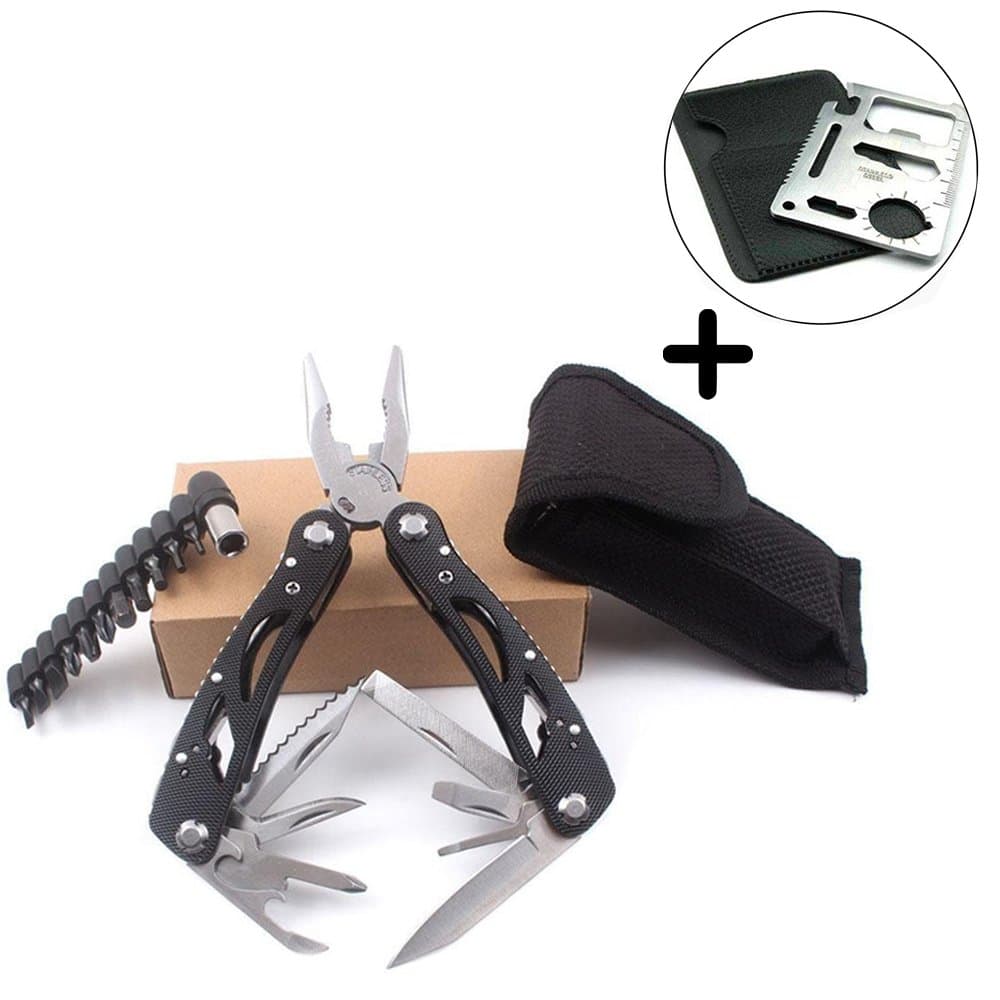 Multitools Folding Plier with Free 11 in 1 Multifunctional Credit Card Tool