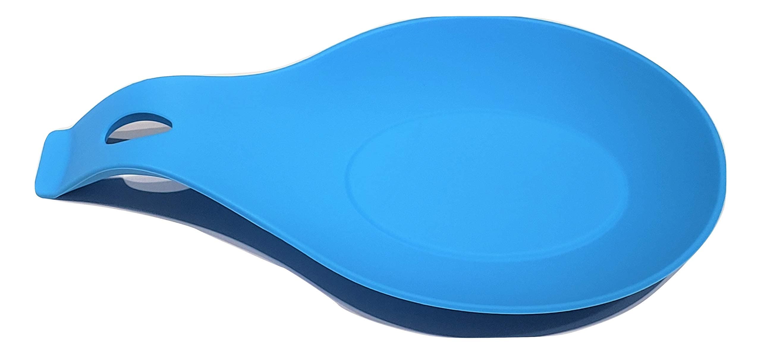 Improved Flexible Silicone Spoon Rest | Spoon Rests for Kitchen | Spoon Holder | Silicone Utensils | Ladle Holder | Spoon Holder for Kitchen | Utensil Rest | Kitchen Spoon Rest (Blue, 1)