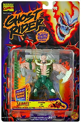 Marvel Ghost Rider Skinner With Glow in the Dark Features Poseable Action Figure 5" IN STOCK