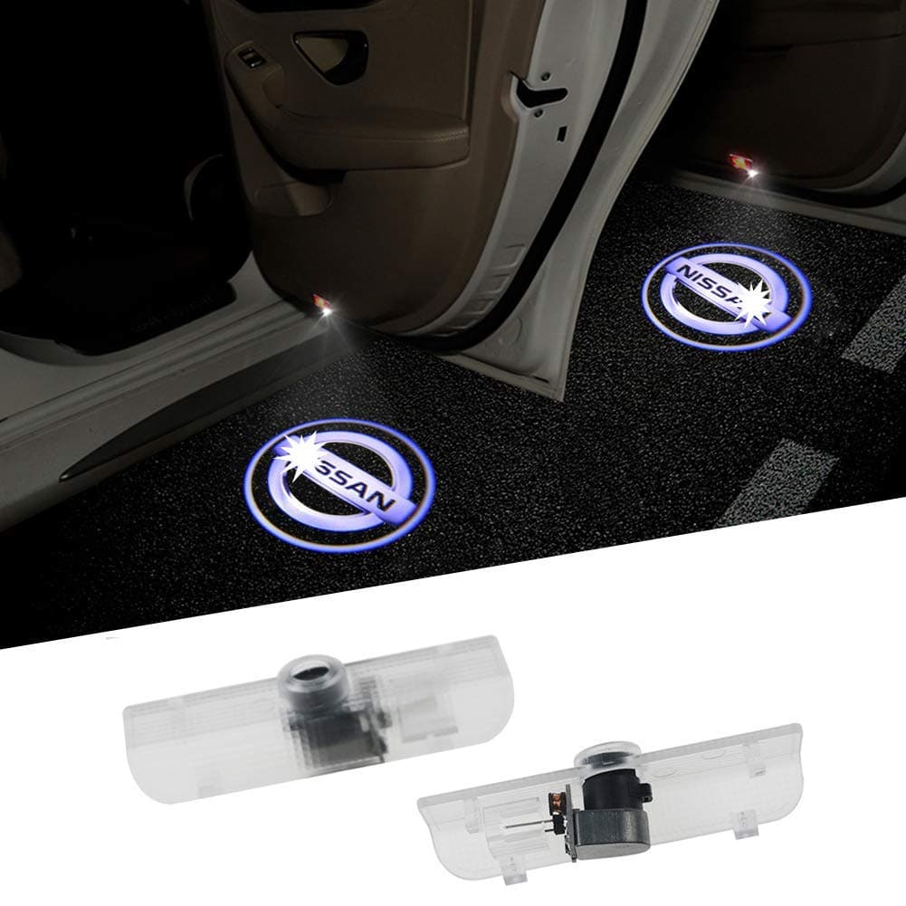 HConce Ghost Shadow Lights Easy Installation Car Door LED Logo Projector Compatible with Nissan Altima Armada Maxima Titan Quest 2-PC Set