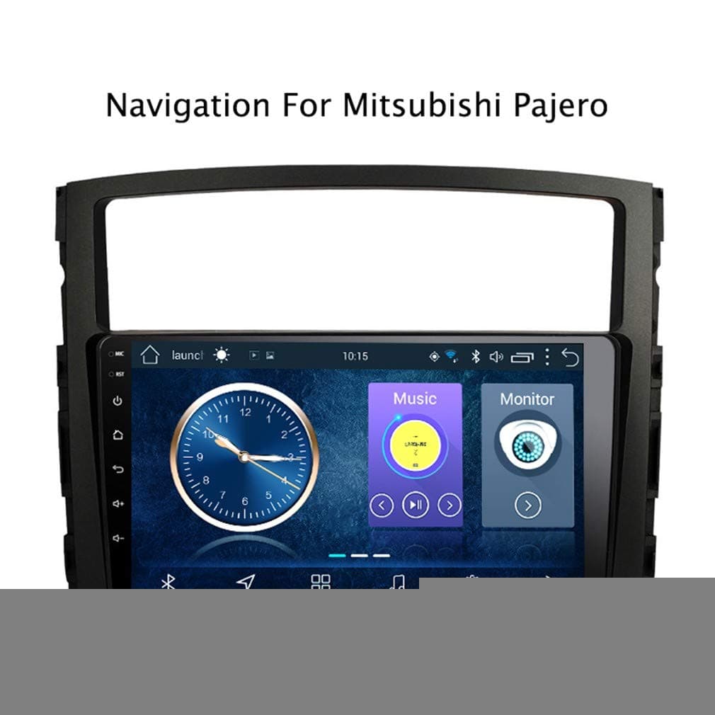JIERTYU 9 Inch Android 8.1 Car DVD GPS Navigation for Mitsubishi Pajero 2006-2014 Multimedia Radio System, AM FM RDS Auto Radio, Steering Wheel Control