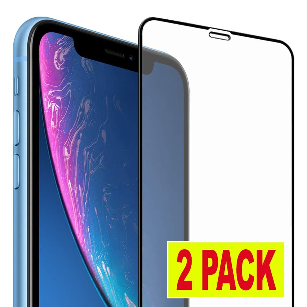 Best Screen Protector for iPhone XR (6.1), [3D Full Frame Curved Edge] Durable Tempered Glass Apple iPhone XR, Easy Installation/Best Gift for Women, Men [2-Pack]