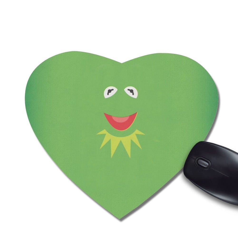 Customized Cloth Surface Natural Rubber Durable Kemit The Frog Heart-shaped Mouse Pad