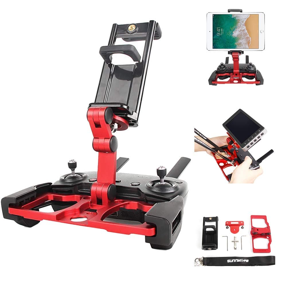 Favrison Foldable Mount Holder Versatile Stand Base for DJI Remote Control CrystalSky Monitor Smartphone Tablet/iPad, Extended Support Stand Bracket Clip for DJI Mavic 2/ Mavic Pro/AIR/Spark RC