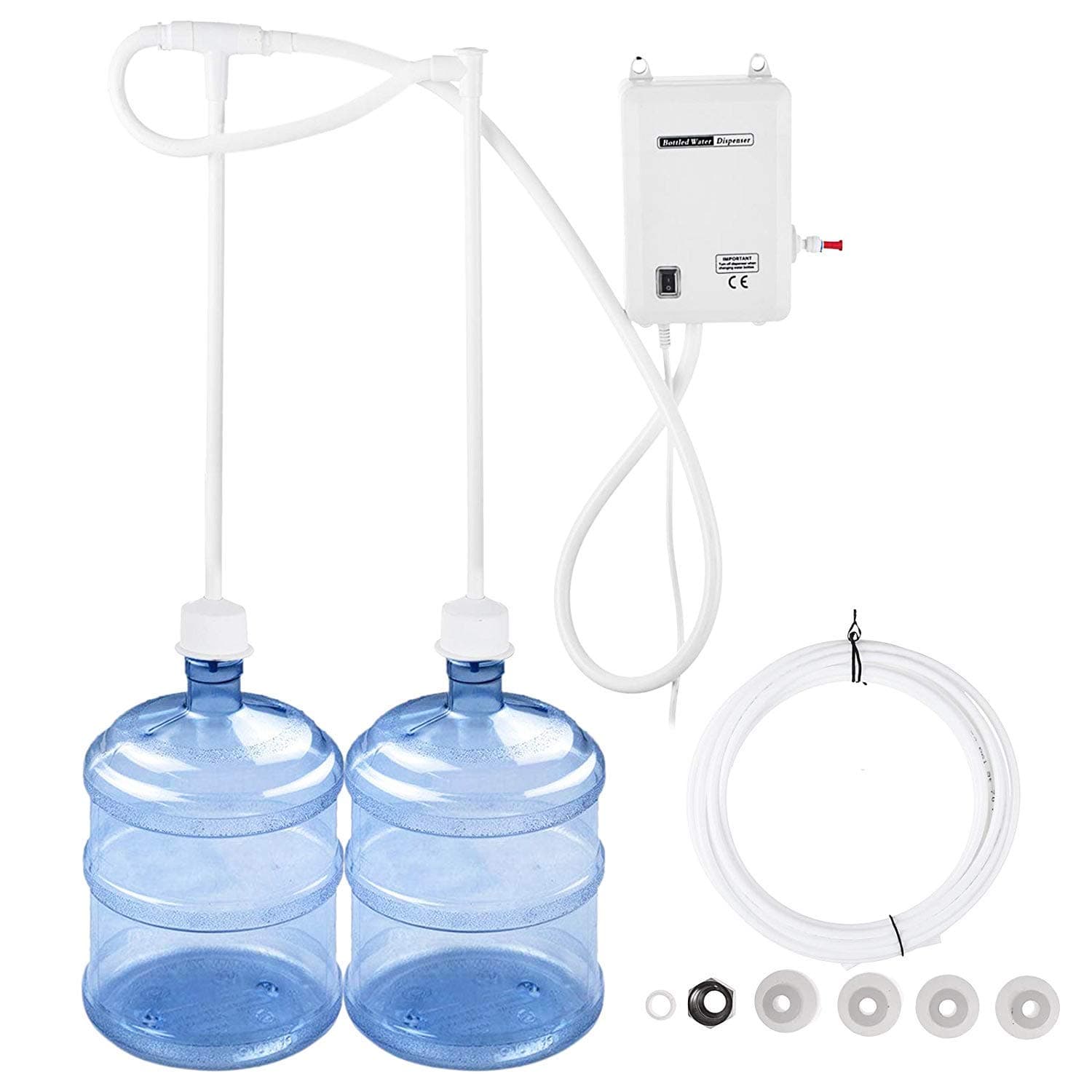 Bottled Water Dispenser Pump System for Coffee Brewer Ice-Maker Refrigerator (Double Tube) US Warehsoue