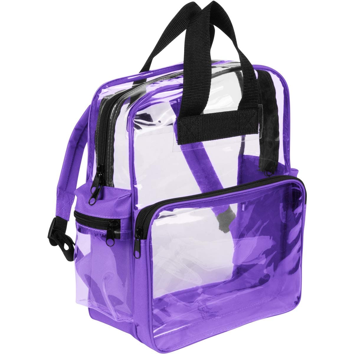 Clear Backpack - See Through Daypack Clear Backpacks in Purple